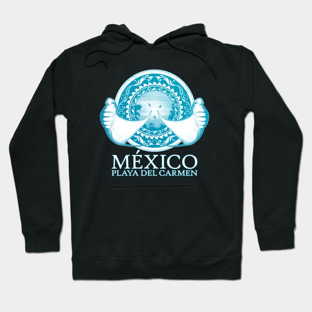 Manta Rays Playa del Carmen Mexico Hoodie by NicGrayTees